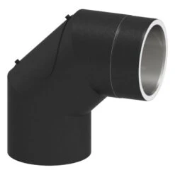 Ofenrohr - Doppelwandig - Winkel 90° Mit Tür Schwarz - Jeremias Iso-Line -Schornstein Fachhandel Verkäufe 15 ISO019 1600x1600