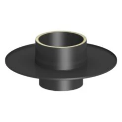 Ofenrohr - Doppelwandig - Übergang Einwandig Mit Wandfutter, Wandrosette Schwarz - Jeremias Iso-Line -Schornstein Fachhandel Verkäufe 15 ISO1310 1600x1600