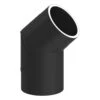 Ofenrohr - Doppelwandig - Winkel 45° Mit Tür Schwarz - Jeremias Iso-Line