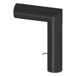 Ofenrohr - Doppelwandig - Winkelrohr Mit Tür Und Drosselklappe Schwarz - Jeremias Iso-Line