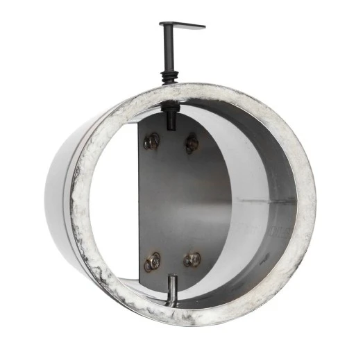 Ofenrohr - Doppelwandig - Längenelement 500 Mm Mit Drosselklappe Und Tür Schwarz - Jeremias Iso-Line 3 Ofenrohr - Doppelwandig - Längenelement 500 Mm Mit Drosselklappe Und Tür Schwarz - Jeremias Iso-Line – Bild 3