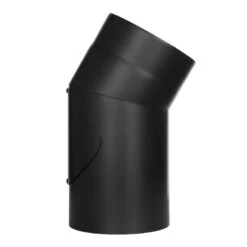 Ofenrohr - Doppelwandig - Winkel 30° Mit Tür Schwarz - Jeremias Iso-Line