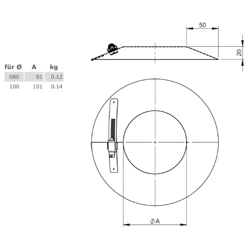 Pelletofenrohr - Wandrosette - Gussgrau - Jeremias Pellet-Line 2 Pelletofenrohr - Wandrosette - Gussgrau - Jeremias Pellet-Line – Bild 2