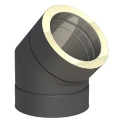 Winkel 45° Starr (N1) - Doppelwandig - Jeremias DW-BLACK