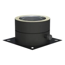 Grundplatte Für Sockelmontage Mit Kondensatablauf Seitlich - Doppelwandig - Jeremias DW-BLACK