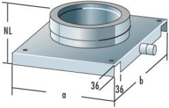 Fußteil Wand-/Bodenmontage - Doppelwandig - Raab DW-FU