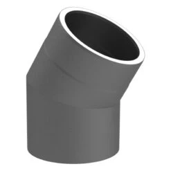 Ofenrohr - Doppelwandig - Winkel 30° Ohne Tür Gussgrau - Jeremias Iso-Line