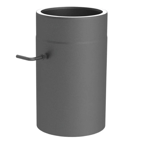 Ofenrohr - Doppelwandig - Längenelement 300 Mm Mit Drosselklappe Gussgrau - Jeremias Iso-Line 1 Ofenrohr - Doppelwandig - Längenelement 300 Mm Mit Drosselklappe Gussgrau - Jeremias Iso-Line