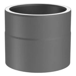 Ofenrohr - Doppelwandig - Längenelement 150 Mm Mit Kondensatring Gussgrau - Jeremias Iso-Line