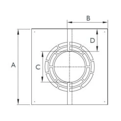 Abdeckblende 0° - 30° Für Hinterlüftung, Zweiteilig - Doppelwandig - Schiedel ICS