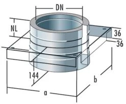 Fußteil Als Zwischenstütze - Doppelwandig - Raab DW-FU