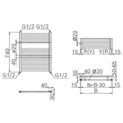 Heizkörper Komplett Set Buderus Logatrend Therm Direct Mit Mittenanschluss - Badheizkörper -Schornstein Fachhandel Verkäufe Buderus Logatrend Therm Direct 740 Abmessungen 1600x1600