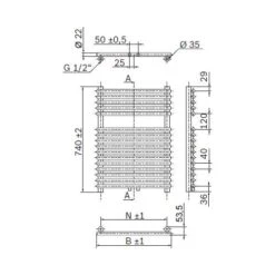 Heizkörper Komplett Set Buderus Logatrend Therm Direct Q - Badheizkörper -Schornstein Fachhandel Verkäufe Buderus Logatrend Therm Direct Q 740 Abmessungen 1600x1600