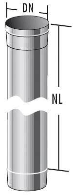 Rohrelement 500 Mm - Einwandig - Raab EW-FU