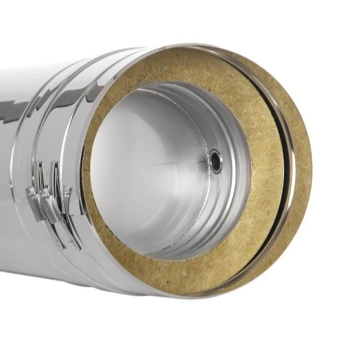 Teleskopstütze 250-690mm Mit Teleskopkopf, Kondensatablauf Seitlich - Doppelwandig - Jeremias DW-FU 2 Teleskopstütze 250-690mm Mit Teleskopkopf, Kondensatablauf Seitlich - Doppelwandig - Jeremias DW-FU – Bild 2