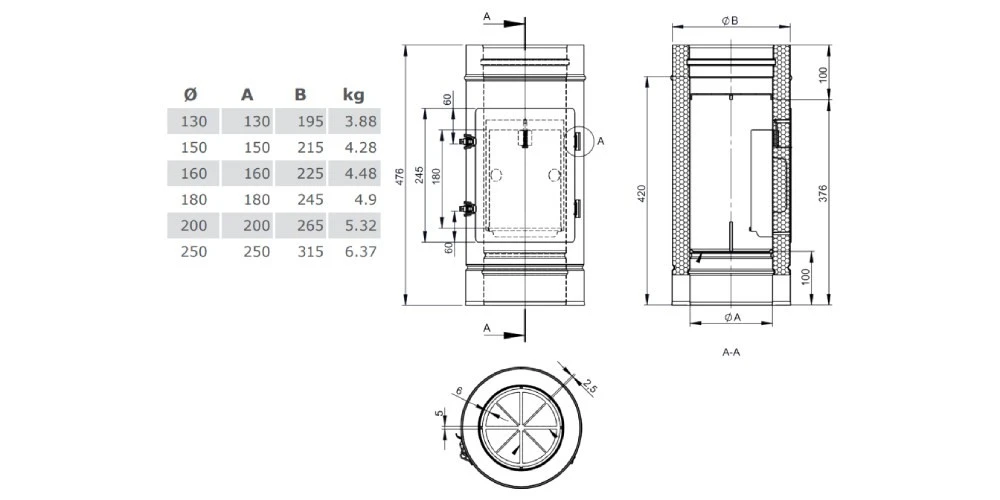 Reinigungselement Design Plus Mit Kugelfang Und Rußtopf Aus Kupfer - Doppelwandig - Jeremias DW-FU 2 Reinigungselement Design Plus Mit Kugelfang Und Rußtopf Aus Kupfer - Doppelwandig - Jeremias DW-FU – Bild 2