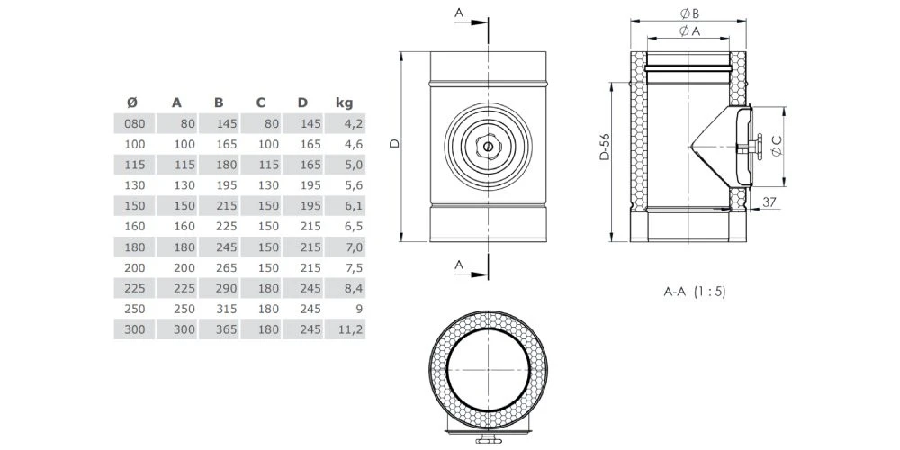 Längenelement Mit Revision (Deckel Für Festbrennstoffe) Aus Kupfer - Doppelwandig - Jeremias DW-FU 2 Längenelement Mit Revision (Deckel Für Festbrennstoffe) Aus Kupfer - Doppelwandig - Jeremias DW-FU – Bild 2