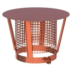 Regenhaube Mit Funkenschutzgitter Aus Kupfer - Jeremias DW-FU