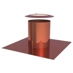 Flachdachdurchführung Zylindrisch Mit Wetterkragen Aus Kupfer Für Jeremias DW-FU