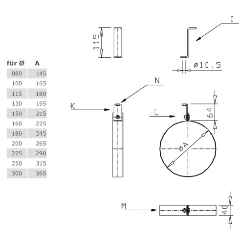 Deckenaufhängung Für Gewindestangen M8 Aus Kupfer Für Jeremias DW-FU 2 Deckenaufhängung Für Gewindestangen M8 Aus Kupfer Für Jeremias DW-FU – Bild 2