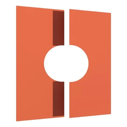 Deckenblende, Zweiteilig 1-65° Aus Kupfer Für Jeremias DW-FU 1 Deckenblende, Zweiteilig 1-65° Aus Kupfer Für Jeremias DW-FU