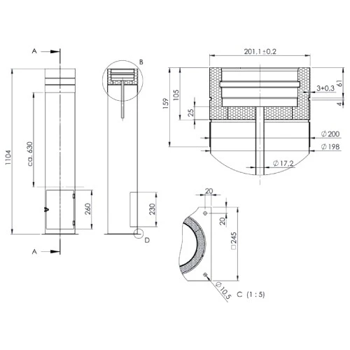 Teleskopstütze 480 - 1120 Mm Inkl. Teleskopkopf - Doppelwandig - Jeremias DW-ECO 2 Teleskopstütze 480 - 1120 Mm Inkl. Teleskopkopf - Doppelwandig - Jeremias DW-ECO – Bild 2