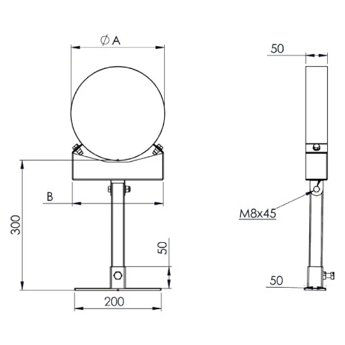 Wandabstandshalter Mit Gelenk Verstellbar 140-300 Mm - Jeremias DW-ECO 3 Wandabstandshalter Mit Gelenk Verstellbar 140-300 Mm - Jeremias DW-ECO – Bild 3