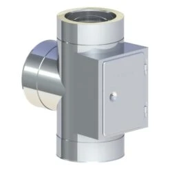 T-Anschluss 90° Mit Reinigung Gegenüberliegend - Doppelwandig - Jeremias DW-ECO