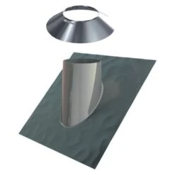 Dachdurchführung 45° Mit Bleirand Und Wetterkragen - Doppelwandig - Reuter DW-Systeme