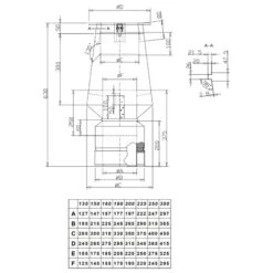 Düsenaufsatz Inkl. Mündungsaufsatz - Doppelwandig - Jeremias DW-FU -Schornstein Fachhandel Verkäufe Duesenaufsatz inkl Muendungsaufsatz Jeremias zeichnung 1600x1600