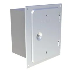 Edelstahlkamintüre 210 X 140 Mm Mit Rußschutztüre Und Schiebestutzen 60 Mm - Jeremias EW-FU