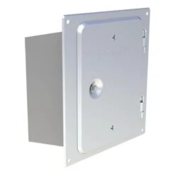 Edelstahlkamintüre 210 X 140 Mm Mit Rußschutzüre & Schiebestutzen 150 Mm Schräg - Jeremias EW-FU