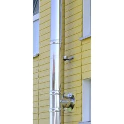 Edelstahlschornstein Doppelwandig - 3,7m Höhe / Länge -150 Mm Durchmesser -Schornstein Fachhandel Verkäufe Edelstahlschornstein DW ECO Beispiel Wanddurchfuhrung 1600x1600 5