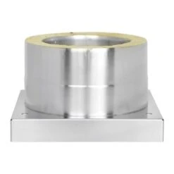 Grundplatte Mit Kondensatablauf Unten Und 1/2“ Nippel - Doppelwandig - Jeremias DW-Vision