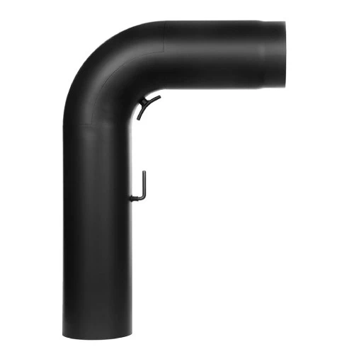 Ofenrohr - Vollformbogenrohr (Schenkellänge 500/700 Mm) - Anschluss-SET Oben - Schwarz - Ferro-Lux 2 Ofenrohr - Vollformbogenrohr (Schenkellänge 500/700 Mm) - Anschluss-SET Oben - Schwarz - Ferro-Lux – Bild 2