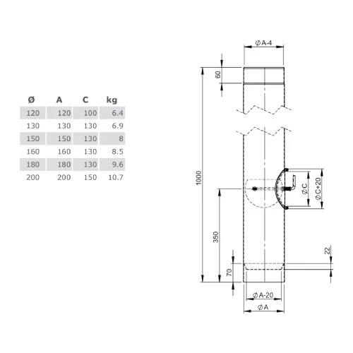 Ofenrohr - Längenelement 1000 Mm Mit Drosselklappe, Tür (ohne Einzug) -gussgrau - Jeremias Ferro-Lux 2 Ofenrohr - Längenelement 1000 Mm Mit Drosselklappe, Tür (ohne Einzug) -gussgrau - Jeremias Ferro-Lux – Bild 2