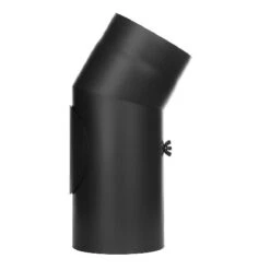 Ofenrohr - Winkel 30° Mit Tür - Schwarz - Jeremias Ferro-Lux