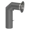 Ofenrohr - Winkelrohr (Schenkellänge 450/700 Mm)- Anschluss-SET Oben - Gussgrau - Jeremias Ferro-Lux