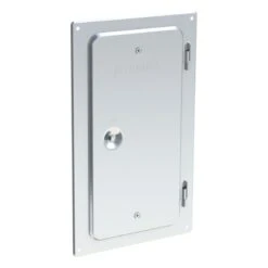 Edelstahlkamintüre 300 X 150 Mm Mit 4 Bohrungen Und 2 Seitlichen Laschen - Jeremias EW-FU