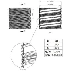 Flexrohr Doppellagig Ø 80 Mm, Edelstahl 9 Flexrohr Doppellagig Ø 80 Mm, Edelstahl -Schornstein Fachhandel Verkäufe Flexrohr 2 lagig 80 mm zeichnung 1600x1600