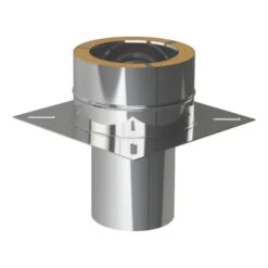 Grundplatte Für Kaminerhöhung Mit Rundem Einschub - Doppelwandig - Reuter DW-BLUE