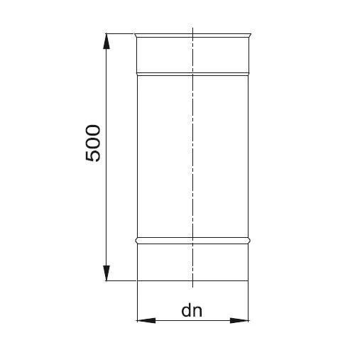 Längenelement 500 Mm - Einwandig - Reuter EW-BLUE 2 Längenelement 500 Mm - Einwandig - Reuter EW-BLUE – Bild 2