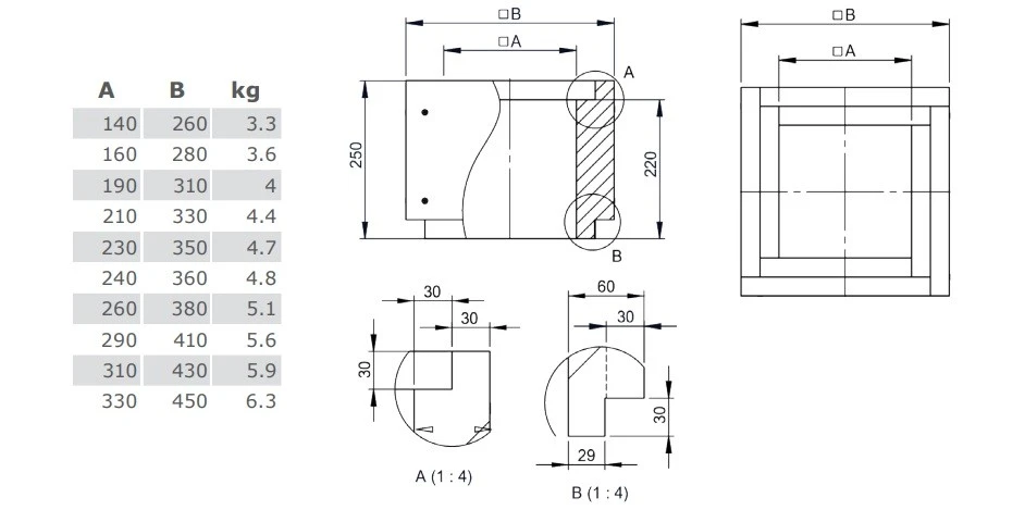 Leichtbauschornstein - Schachtelement 250 Mm - Jeremias FURADO-A 2 Leichtbauschornstein - Schachtelement 250 Mm - Jeremias FURADO-A – Bild 2