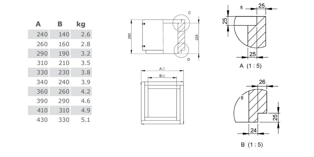Leichtbauschornstein - Schachtelement 250 Mm Verschraubt - Jeremias FURADO-A 2 Leichtbauschornstein - Schachtelement 250 Mm Verschraubt - Jeremias FURADO-A – Bild 2