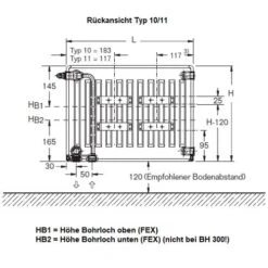 Heizkörper Komplett Set Buderus Logatrend VC-Plan Typ 11 - Flachheizkörper -Schornstein Fachhandel Verkäufe Logatrend VC Plan Ruckansicht Typ 10 11 1600x1600