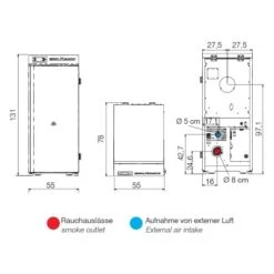 Pelletkessel Edilkamin Gora 29 | 29,2 KW -Schornstein Fachhandel Verkäufe Pelletkessel Edilkamin Gora skitze 1600x1600 2