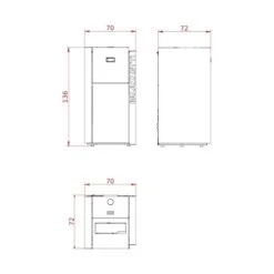 Pelletkessel Palazzetti KP 25 | 25 KW Wasserführend -Schornstein Fachhandel Verkäufe Pelletkessel Palazzetti KP skitze 1600x1600 1