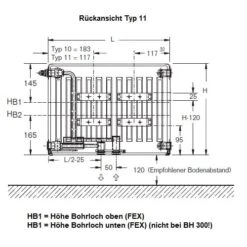 Heizkörper Komplett Set Buderus Logatrend VCM-Plan Typ 11 - Flachheizkörper -Schornstein Fachhandel Verkäufe Ruckansicht Typ 11 1600x1600