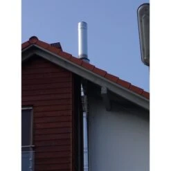 Edelstahlschornstein Bausatz Ø 130 Mm - Doppelwandig - Jeremias DW-Silver -Schornstein Fachhandel Verkäufe Schronstein DW Silver mit Dachdurchfuhrung 1600x1600