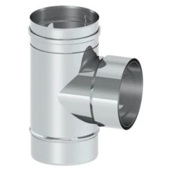 T-Anschlussstück 90° Mit Integriertem Wandfutter Für FERRO - Einwandig - Jeremias EW-FU